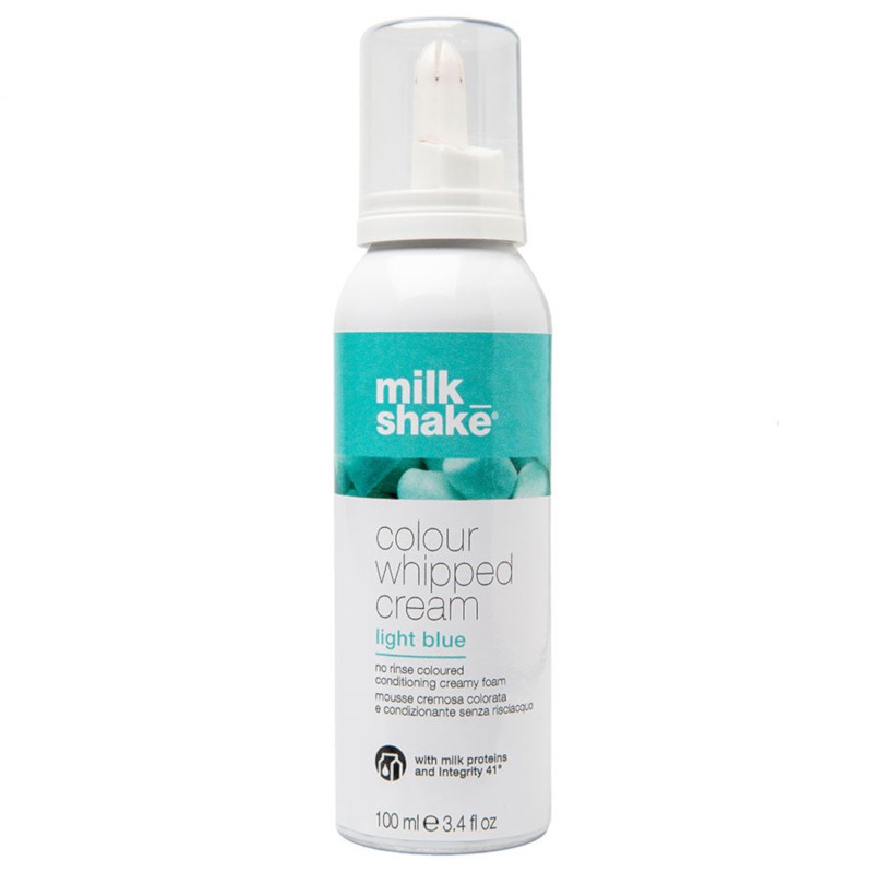 colour whipped cream light blue milk shake